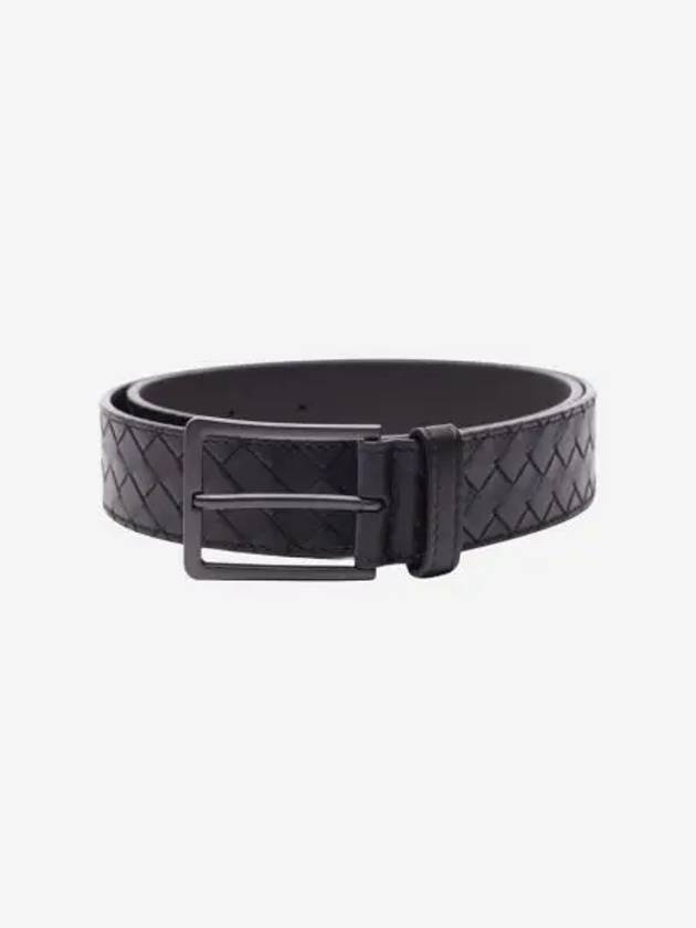 보테가 베네타 레더 벨트 블랙 Bottega Veneta Leather Belt Black