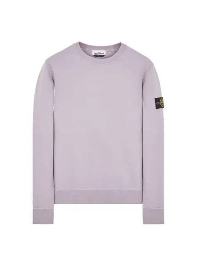 스톤 아일랜드 63051 코튼 플리스 가먼트 다이드 스웨트셔츠 라벤더 23FW Stone Island 63051 Cotton Fleece Garment Dyed Sweatshirt Lavender 23FW