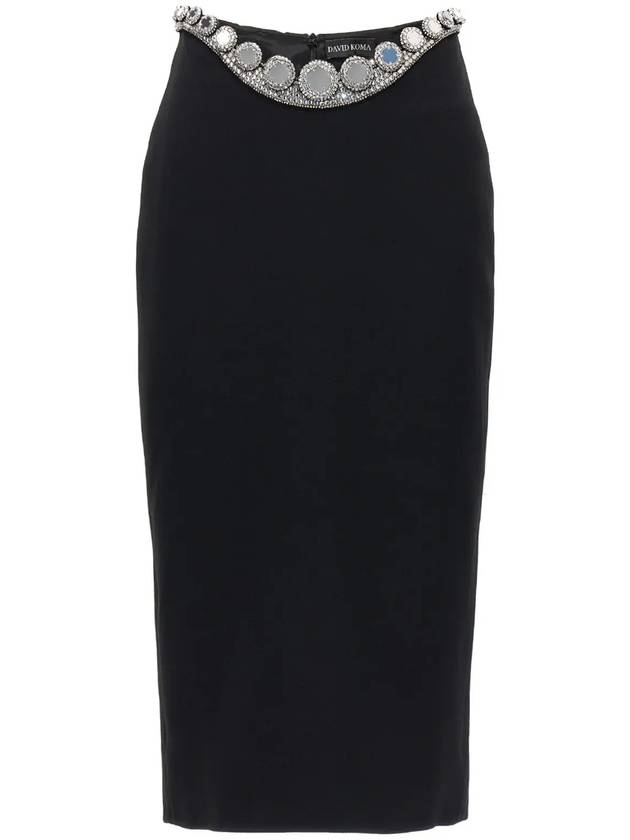 데이비드 코마 퍼퍼 서클 디테일 드레스 SS23DK50S_BLACKSILVER