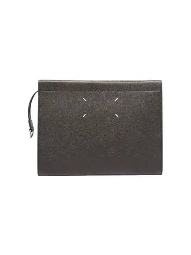 메종 마르지엘라 포 스티치 그레인 레더 클러치백 블랙 Maison Margiela Four Stitches Grained Leather Clutch Bag Black