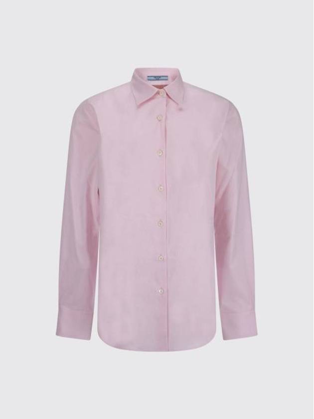 프라다 옥스포드 코튼 셔츠 핑크