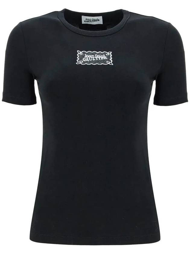 장 폴 고티에 로고 패치 크루넥 티셔츠 TS091IJ056_0001