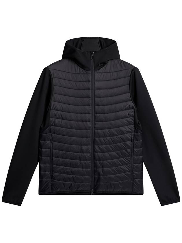 제이린드버그 남성 홀든 퀼트 하이브리드 후드 자켓 블랙