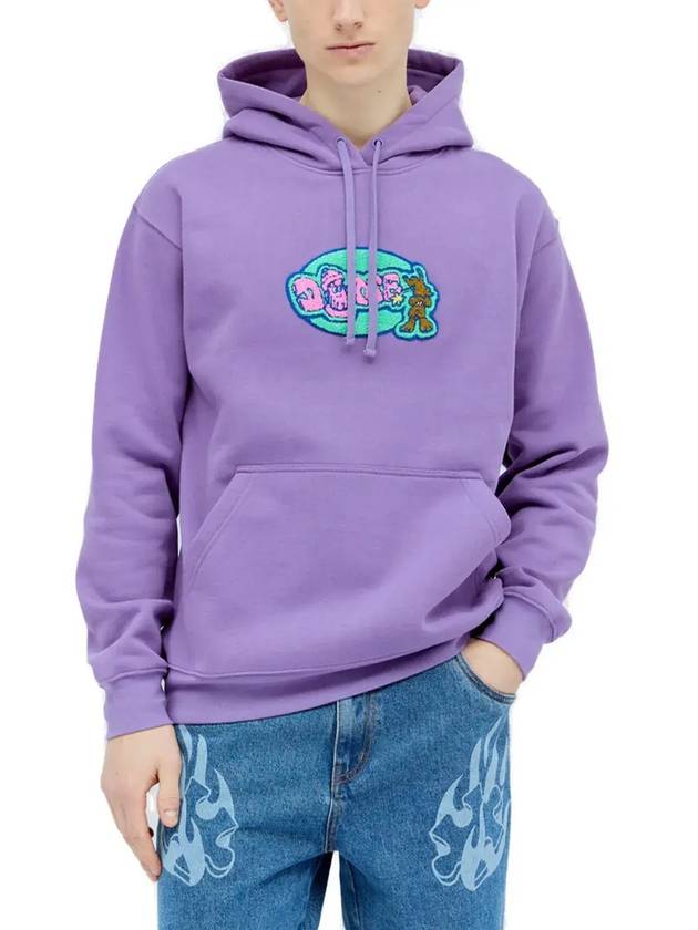 Dime Walk 로고 디테일 드로스트링 후드 티셔츠 DIMEHO2314_IRI