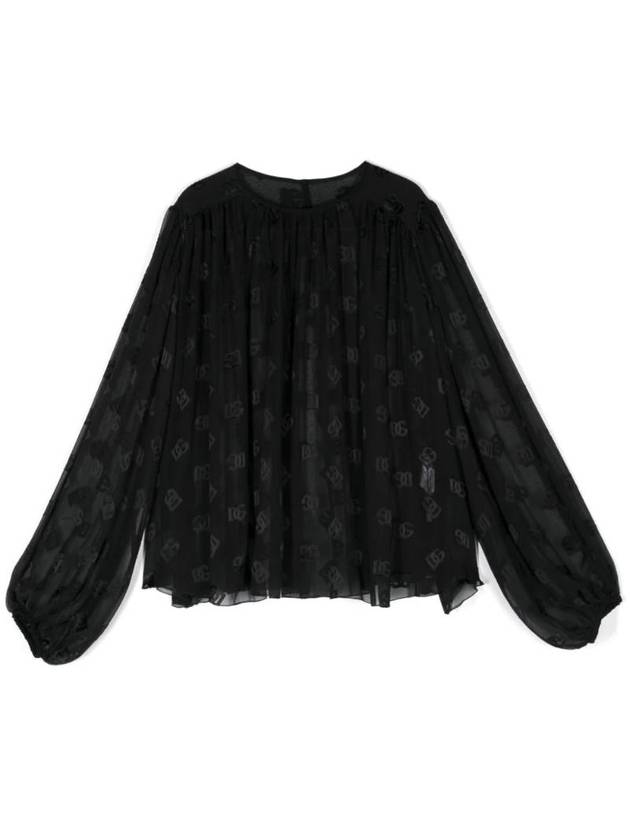 돌체앤가바나 모노그램 데보레 블라우스 F7AD3TFJTBR
