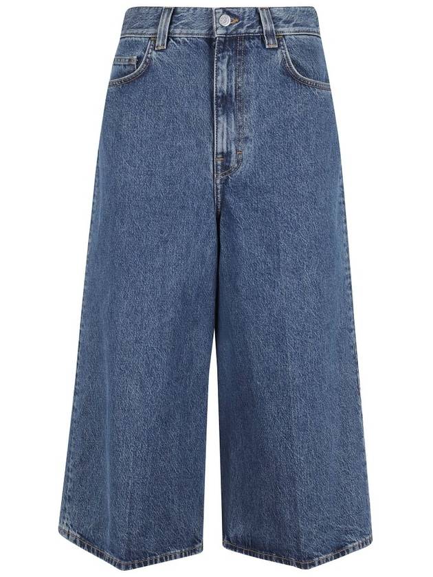 필리파 케이 와이드 레그 데님 반바지