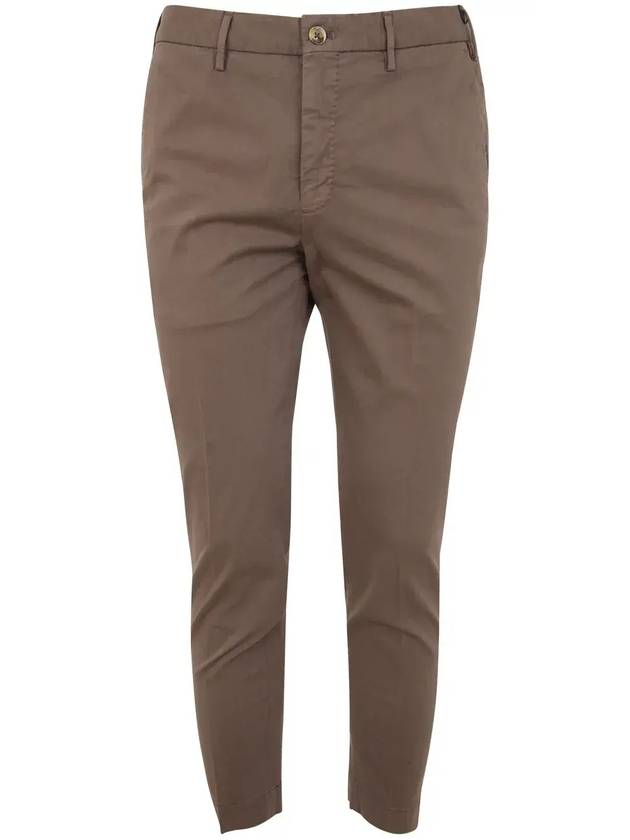 Incotex 로우라이즈 스트레이트 레그 슬림 컷 팬츠 ZR851W4055B_432CHESTNUT