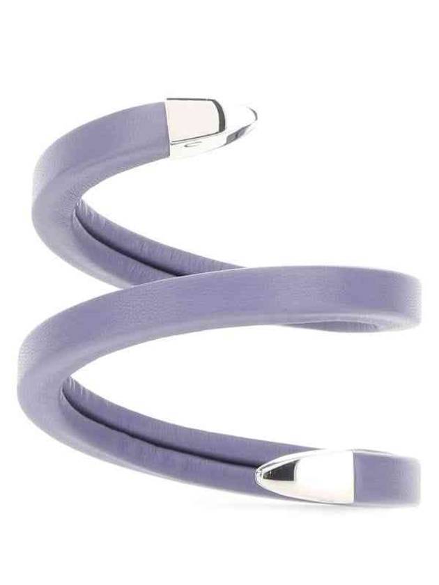 보테가베네타 스파이럴 메탈 커프 팔찌 퍼플