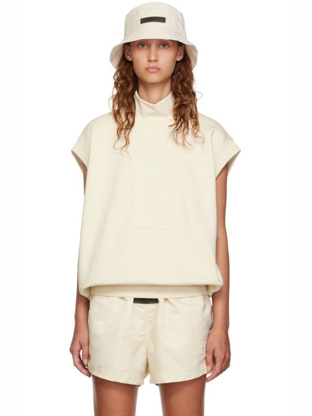 오프화이트 모크넥 조끼 Off White Mock Neck Vest