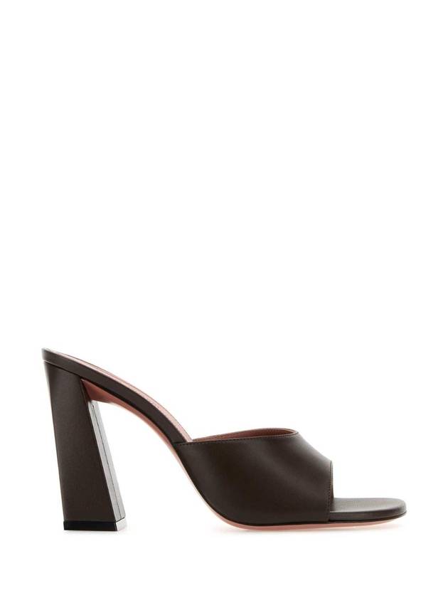 AMINA MUADDI 브라운 나파 가죽 브리짓 뮬 BRIGITTESLIPPER MOCHA