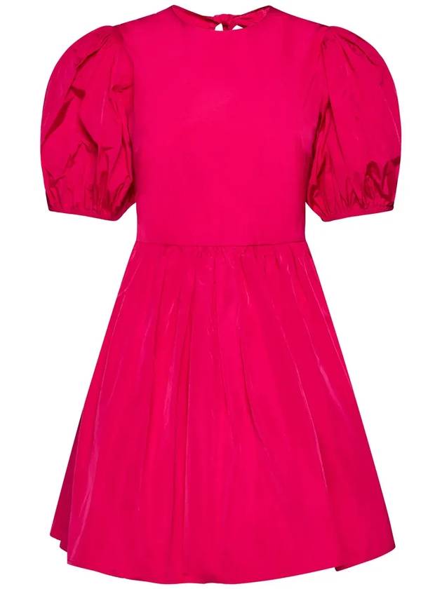 REDValentino 러플 슬리브 백리스 미니 드레스 2R3VAGQ51FP_FA9