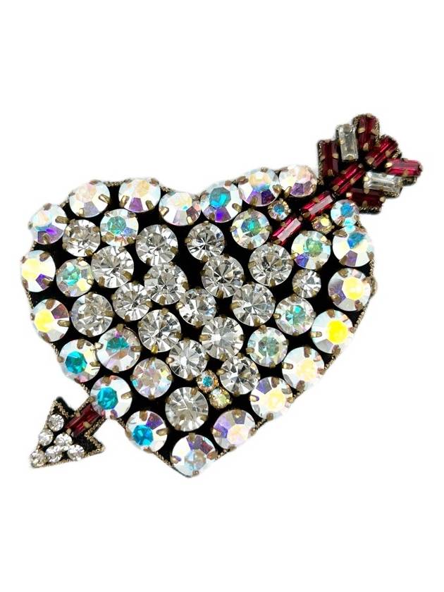 구찌 크리스탈 하트 디테일의 Web 팔찌 493011