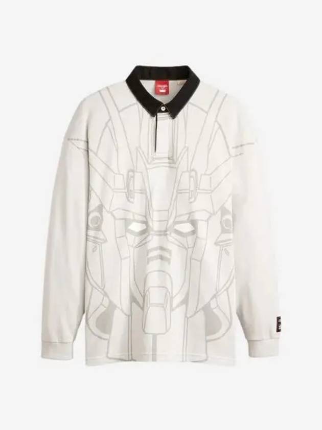 리바이스 x 건담 시드 럭비 셔츠 로볼루션 그레이 Levi's x Gundam Seed Rugby Shirt Robolution Grey