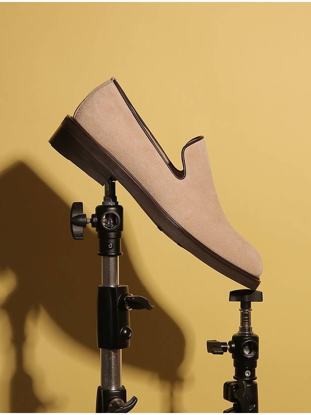 플랩에프 제리코 스웨이드 로퍼 베이지