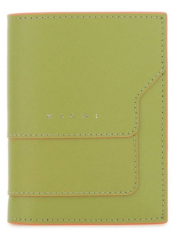 마르니 로고 사피아노 반지갑 그린
