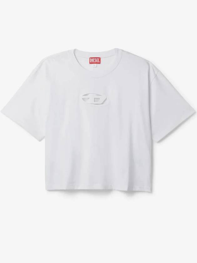 디젤 크롭 박시 여성 반팔티 A15096 0NIAX 100