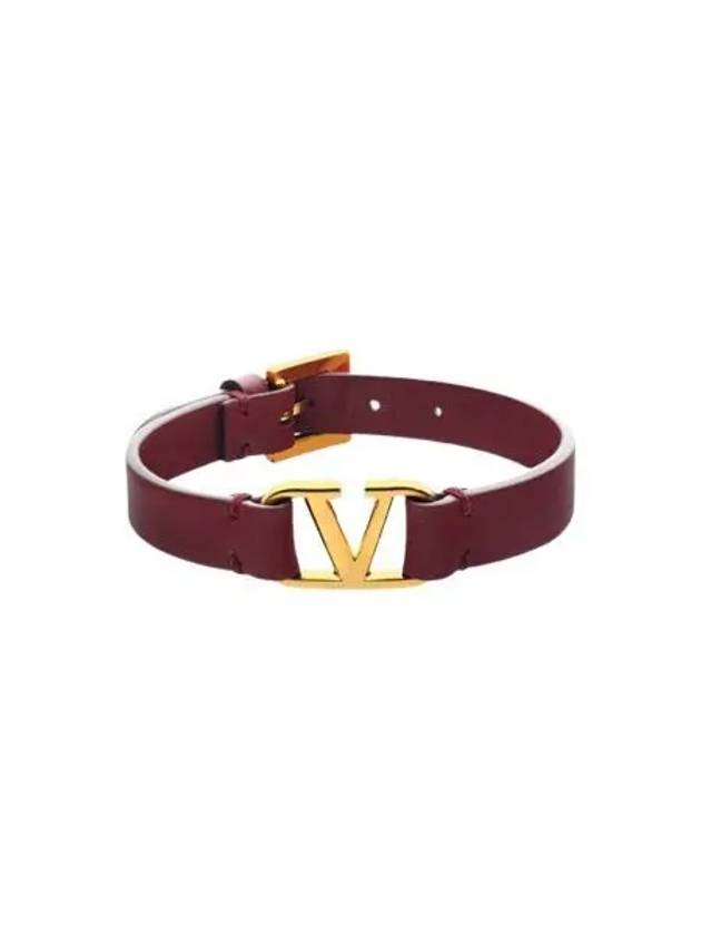 발렌티노 브이로고 시그니쳐 카프스킨 브레이슬릿 루비노 Valentino Vlogo Signature Calfskin Bracelet Rubino