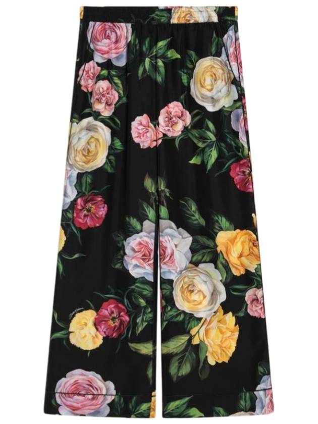 돌체앤가바나 실크 하보타이 파자마 팬츠 블랙