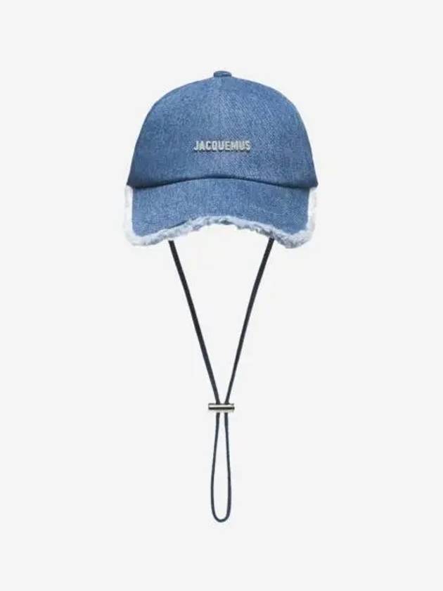 자크뮈스 라 카스케트 아티초크 프레이드 베이스볼 캡 블루 Jacquemus La Casquette Artichaut Frayed Baseball Cap Blue