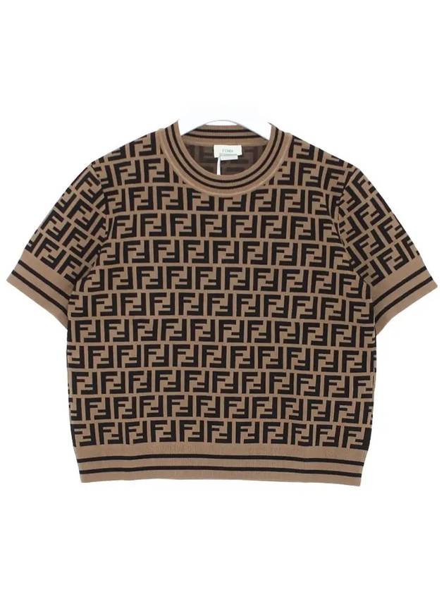 펜디 25SS FF로고 올오버 반팔 니트 JFG069 AEYD F15B6 8A