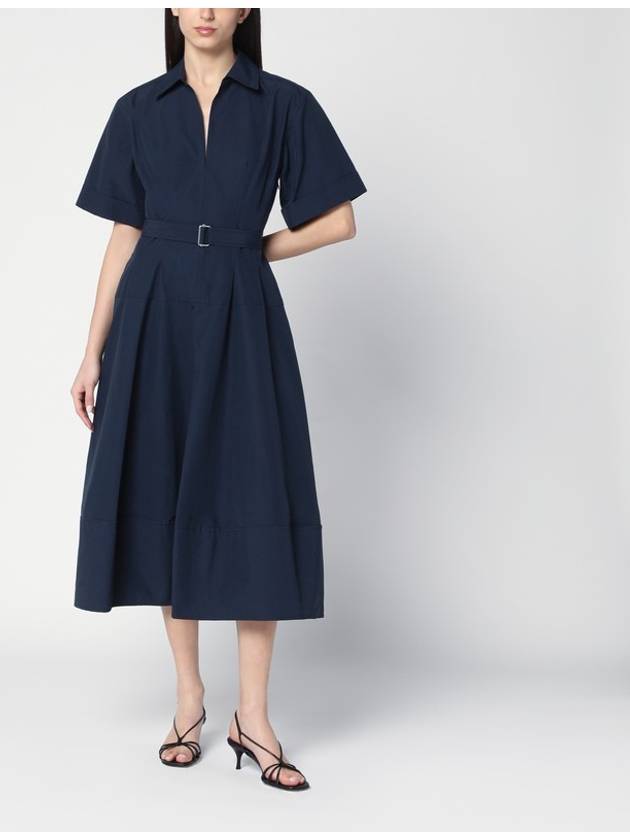 SIMKHAI Deanna shirt dress in midnight blue