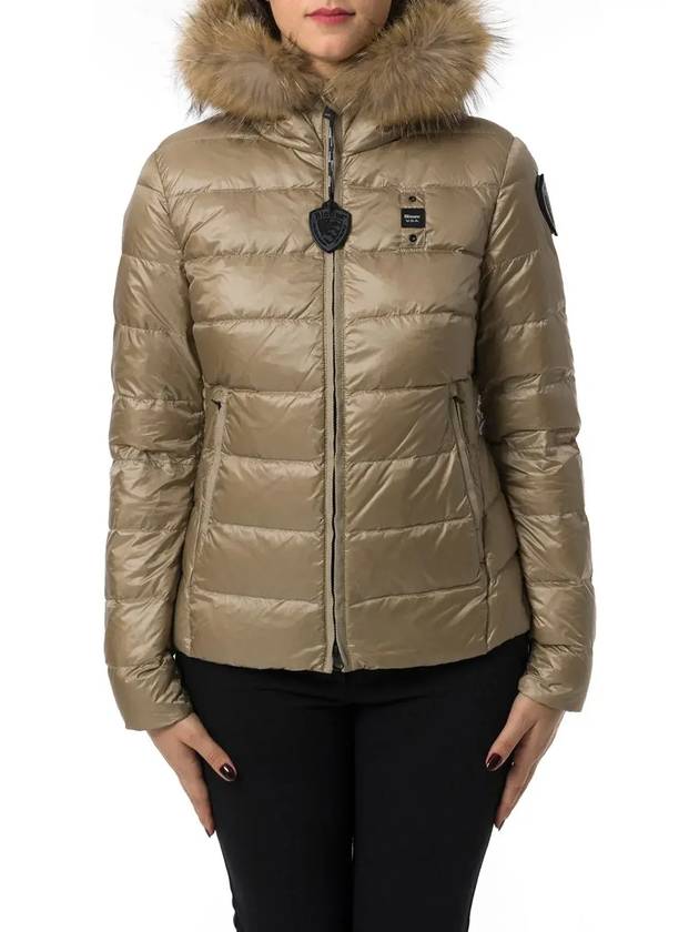 블라우어 지퍼업 퀼팅 후드 재킷 24WBLDC03038006950_301CB