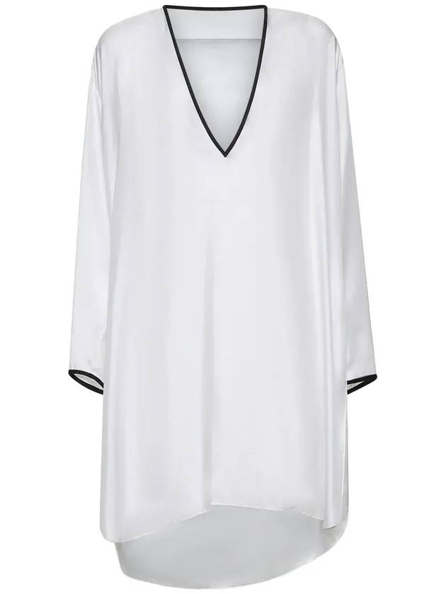 조르지오 아르마니 딥 V넥 커브드 헴 튜닉 GW001105TE14704_U0002