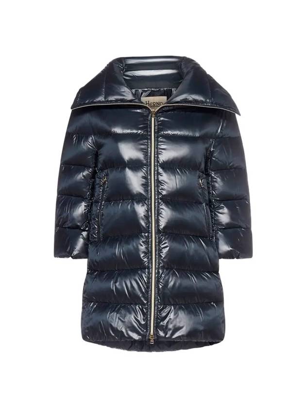 에르노 클레오페 크롭 슬리브 패딩 네이비