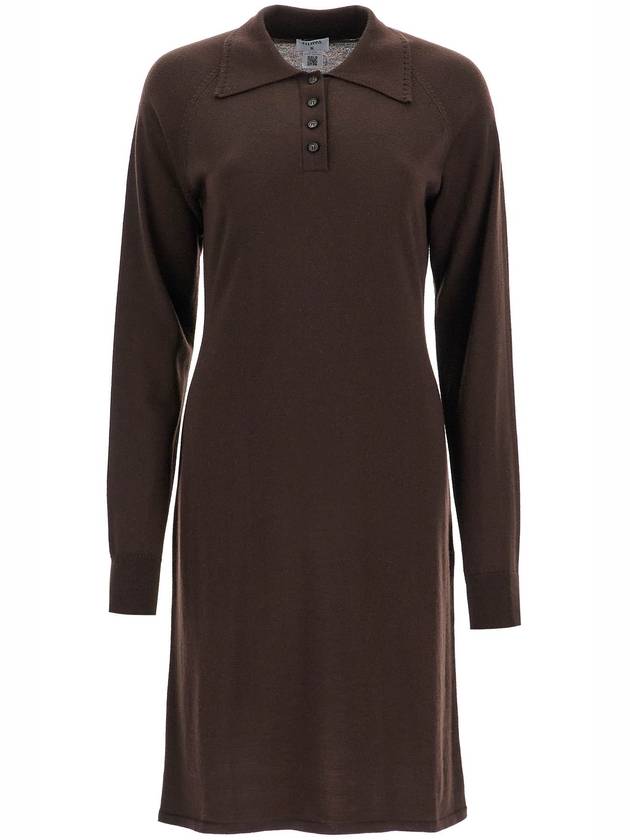 Merino Wool Polo Dress In