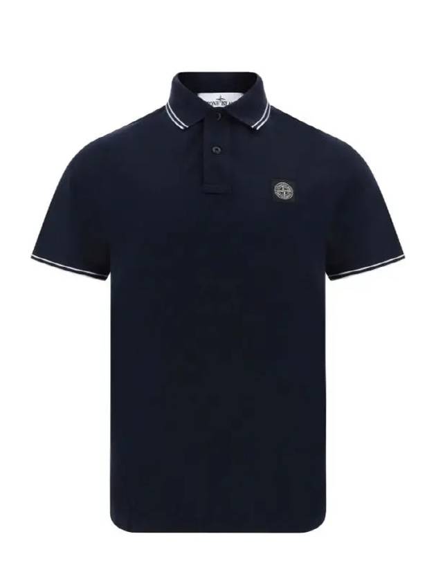 STONE ISLAND 로고 패치 피케 카라티셔츠 S1522002SC S0018 V0020