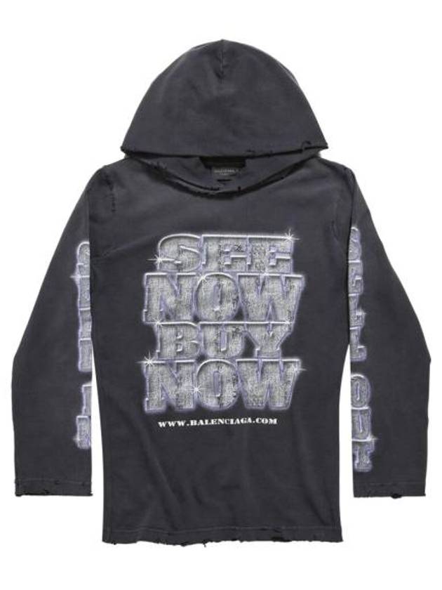 24SS 발렌시아가 민소매 티셔츠 790374 TQVF1 1083 BLACK