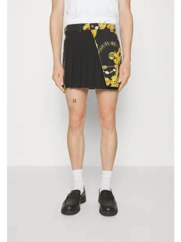 베르사체 진 쿠튀르 TOMCAT 체인 꾸튀르 데님 쇼트s 블랙 649352