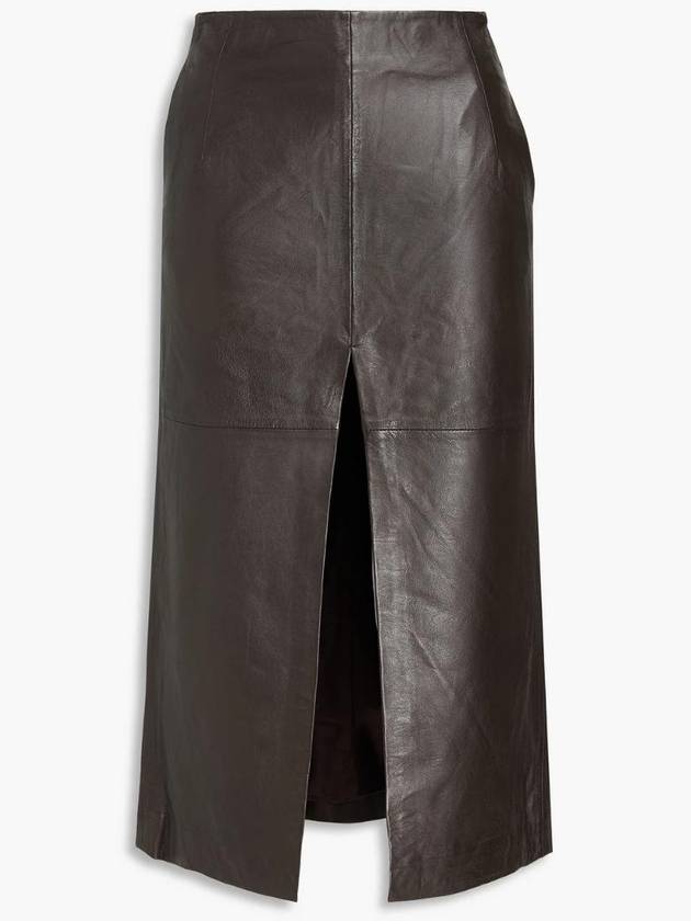 NB07 무바 여성 스커트 Mallory leather midi skirt