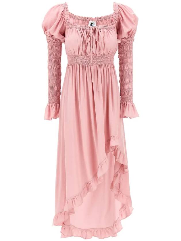 슬리퍼 줄리엣 러플 미디 드레스 WADR02P006N_PINK