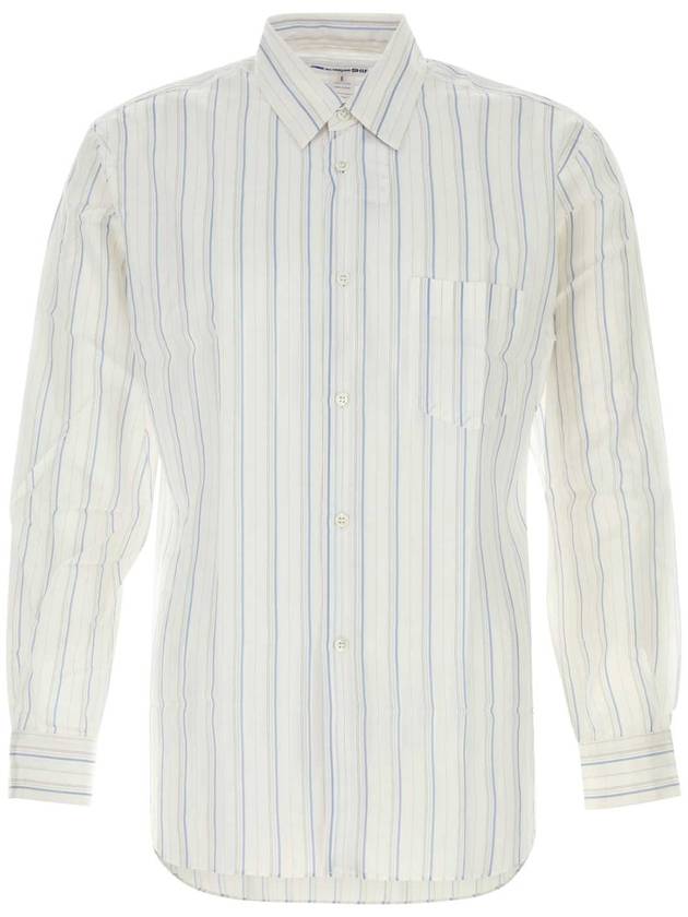 24FW 꼼데가르송 셔츠 Embroidered cupro 셔츠 FZB142PER 2STRIPE7