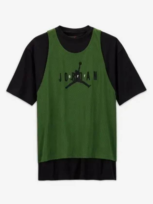 조던 x 오프화이트 숏슬리브 탑 포레스트 그린 블랙 아시아 Jordan x Off White S S Top Forest Green Black Asia