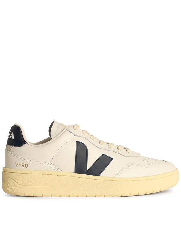 Veja V-90 White Leather Sneakers
