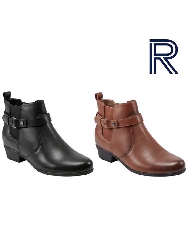 락포트 여성화 콜 아몬드 캐주얼 부티 신발 블랙 브라운