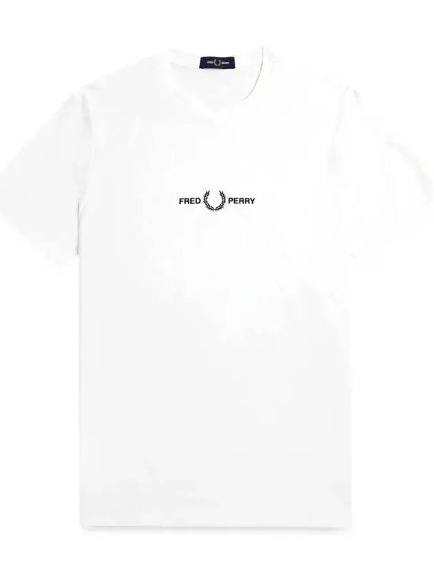 프레드 페리 로고 자수 티셔츠 FPM458053_100