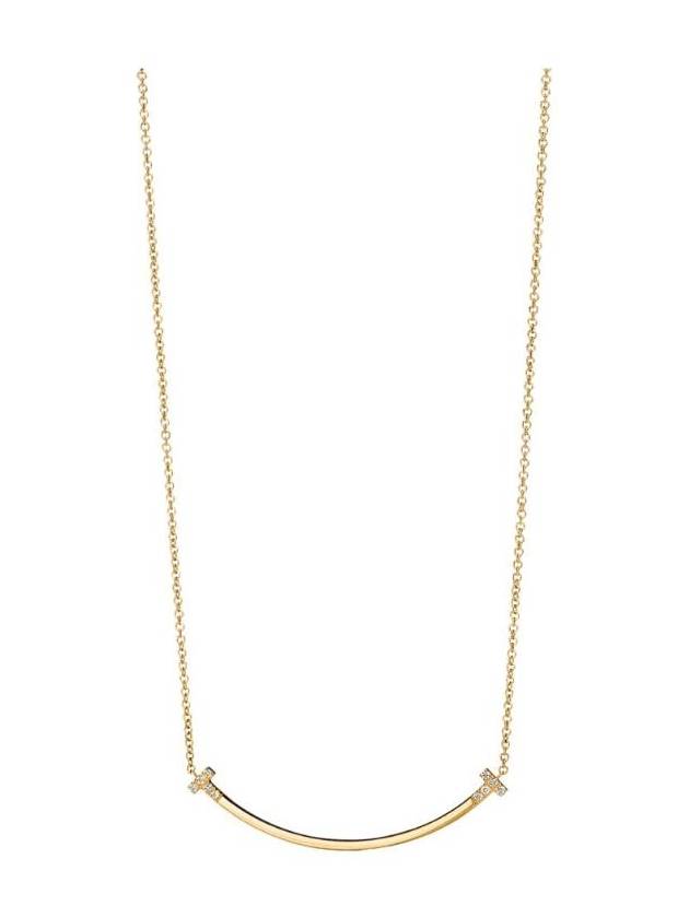 티파니 앤 코 티파니 T 스마일 스몰 펜던트 옐로우 골드 다이아몬드 74957048 74957021 74957056