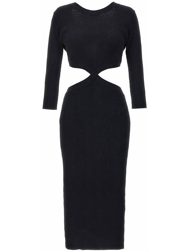 Elisabetta Franchi Ribbed Dress With Jewel Detail