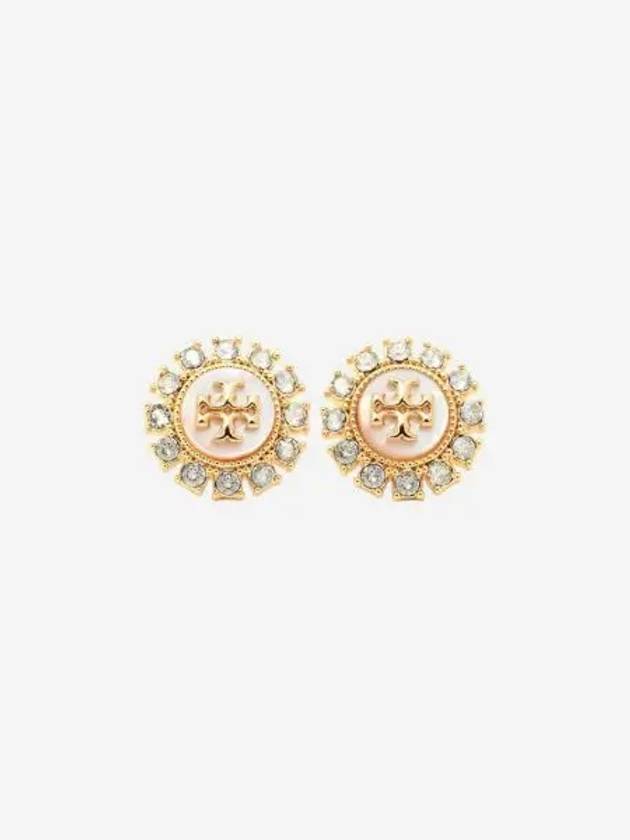 W 토리버치 키라 크리스탈 스터드 이어링 토리 골드 모프 크리스탈 W Tory Burch Kira Crystal Stud Earring Tory Gold Mop Crystal