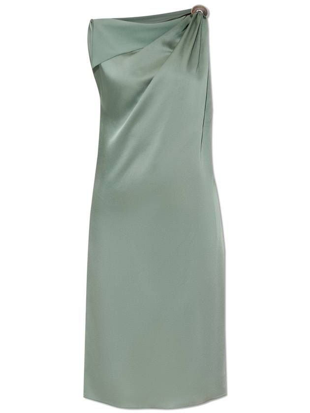 Lanvin Satin Dress  Women's  Green