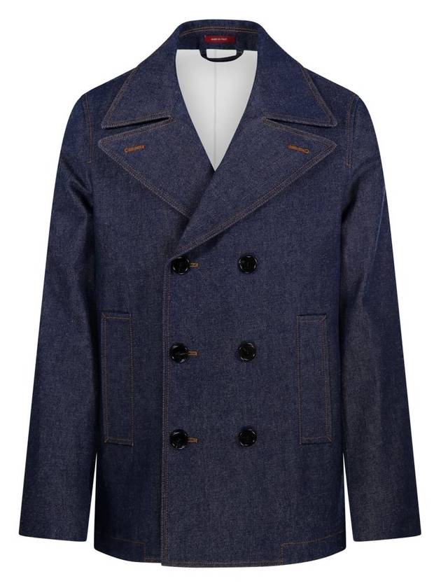 구찌 남성 칼라 버튼업 데님 자켓 네이비