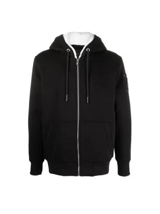 무스너클 클래식 버니 3 화이트 라이닝 후드 집업 블랙 22FW Moose Knuckles Classic Bunny 3 White Lining Zip Hoodie Black 22FW