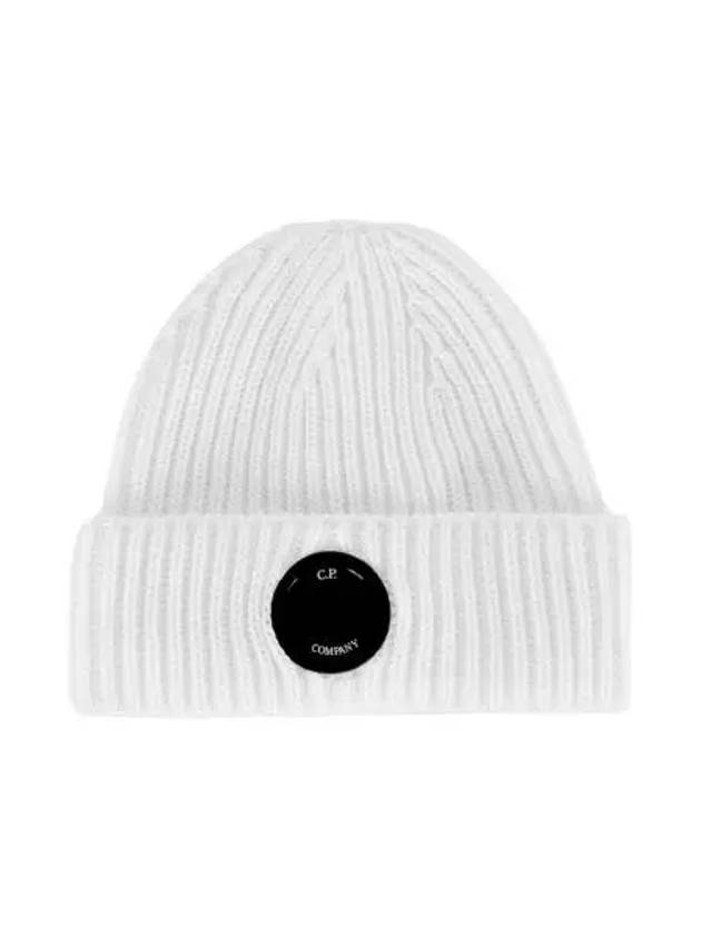 C.P. 컴퍼니 엑스트라 파인 메리노 울 비니 거즈 화이트 22FW C.P. Company Extra Fine Merino Wool Beanie Gauze White 22FW