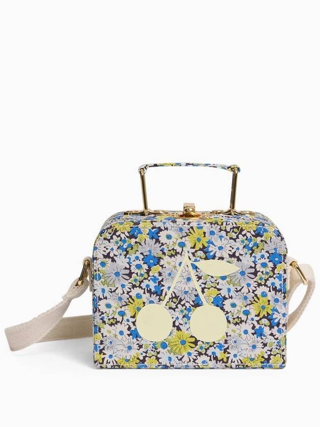 Aimane Blue Cotton Suitcase Bag