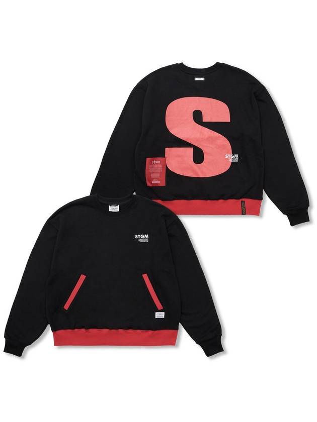 STIGMA Capital S Oversized Crewneck Black