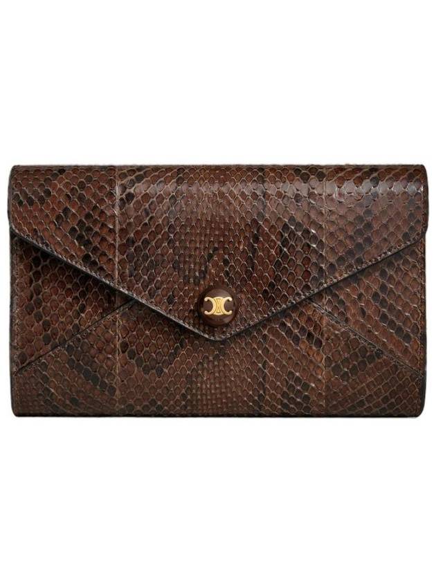 셀린느 엔벨로프 월렛 온 체인 파이썬 히코리 10P664GV9 19IK