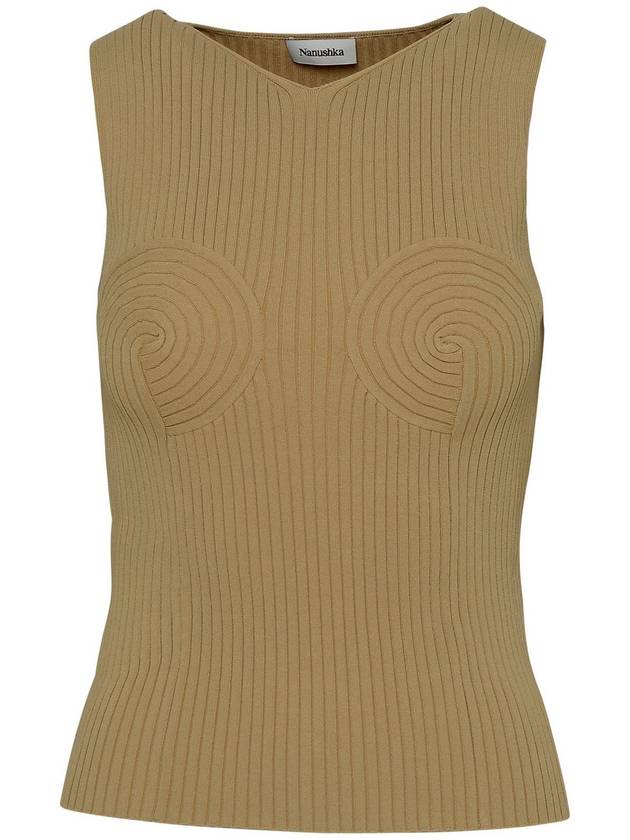 Nanushka Binni tank top in sand viscose blend